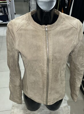 CONBIPEL Echtlederjacke gebraucht Damen Woman Gr. 42 hellbraun LLD58