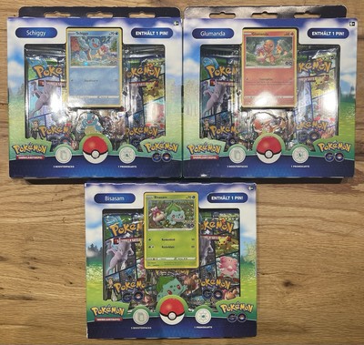 POKÉMON TCG OVP PIN Collection Bisasam Schiggy Glumanda Pokémon GO 