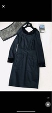 CHANEL Navy Velvet Cashmere Dress Size 36 New Unused Formal Dress SR2042