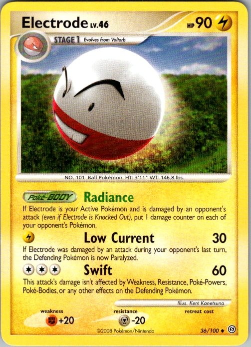 Electrode 36/100 Uncommon Stormfront Pokemon Lightly Played
