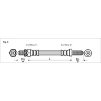 Metzger 4112102 Bremsschlauch FüR Ford Escort Orion GAF AWF Abft GAA ALD ALF