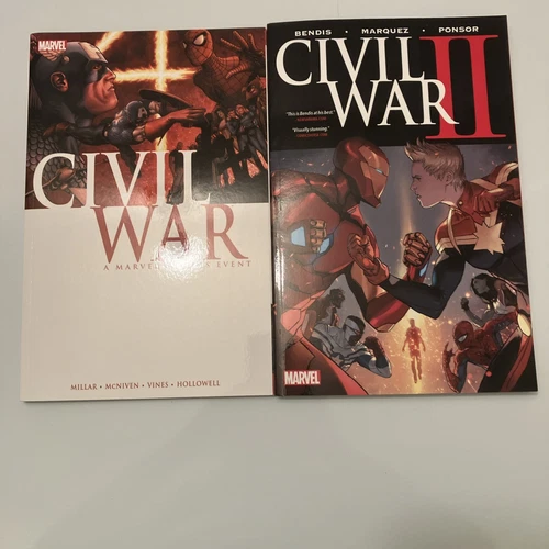 Civil War 1 &2 Tpb Lot Brian Michael Bendis Mark Millar Marvel Comics