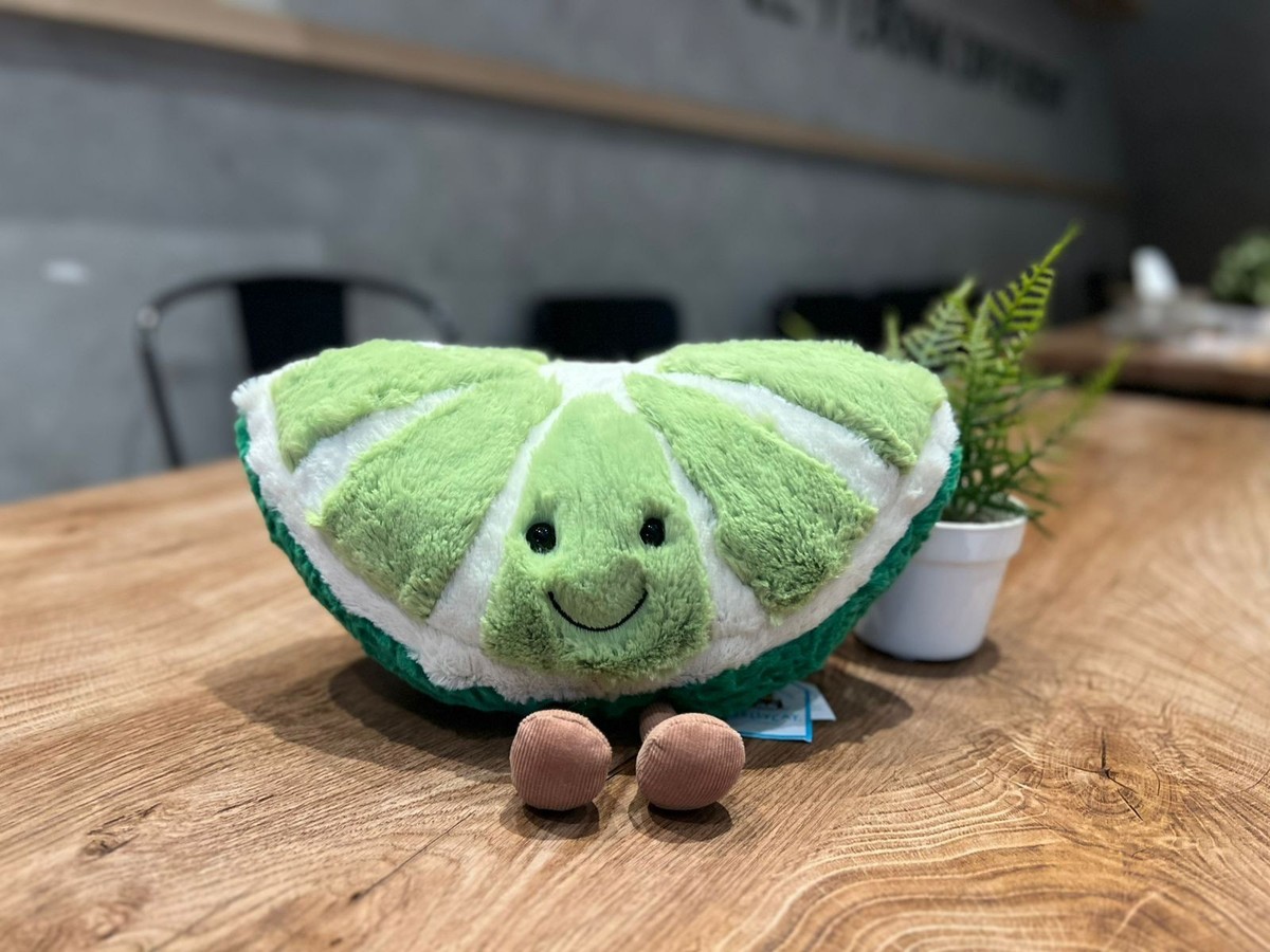 新品　 Amuseable Lime ライム　柑橘　廃盤　果物 AUTHENTIC Jellycat Amuseable Slice of Lime Plush Green Fruit