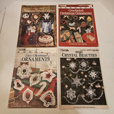 Leisure Arts Our Best Christmas Thread Crochet Angels Ornaments Doilies Stars