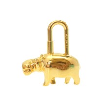 Item Hermes Hippopotamus Cava Cadena Gold ANNEE DES FLEUVES Charm Key Holder 00