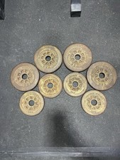 Vtg Physical Fitness USA Standard Weight Plate Set Interlocking 30 LBS Total