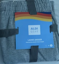NWT WOMENS ALDI GEAR JOGGER/SWEATPANTS/PANTS-SIZE LARGE-GRAY