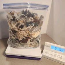 Natural Wool Yarn Scraps Assortment~ 7oz. Great For Amigurumi, Carding, Etc. F.S