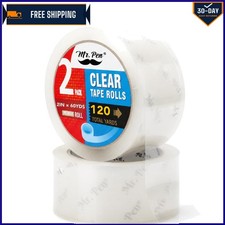 Clear Heavy Duty Packing Tape - 2 Pack, Perfect for Home Office Needs