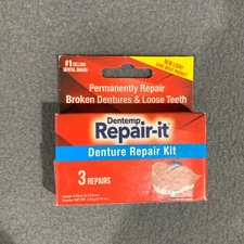 Dentemp Repair-It Denture Repair Kit - 3 Repairs - Permanently Repair Broken