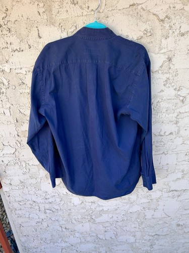 Salvatore Ferragamo Navy Shirt Size M Mens - Picture 3 of 3