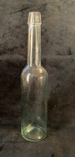 Vtg. Handblown "Florida Water Bottle"..Aqua..Long Neck..Pre-1900's Era