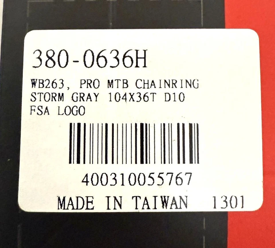 FSA Pro 104 BCD 104BCD 36 tooth Alloy MTB Chainring Grey WB263 380-0636H NEW - Image 3 of 4