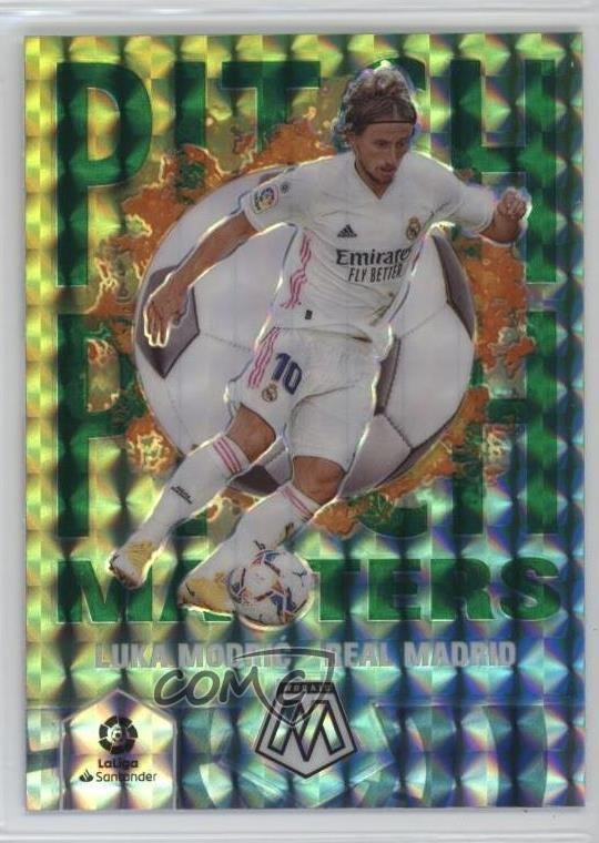 2020 Panini Mosaic La Liga Pitch Masters Green Prizm Luka Modric Modrić #6 12jy