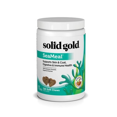 Solid Gold Cat & Dog Multivitamin Chews - Kelp, Omega 3 & 120 count, Seameal