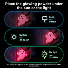 12 Colors Glow in the Dark Pigment Powder - 20G/0.7Oz Each Bottle Epoxy Resin...