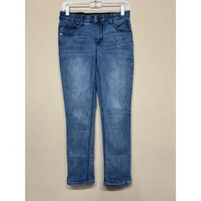 Democracy Absolution Jeans Size 4 Blue Stretch Slim Straight Mid Rise