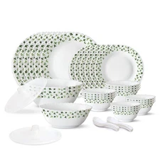 Borosil Gourmet 6-Piece Dinnerware Set White Plates Bowls Chip Resistant Dish...