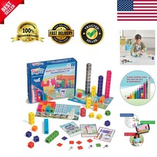 MathLink Cubes Numberblocks 1-10 Activity Set, 30 Preschool Learning Activiti...