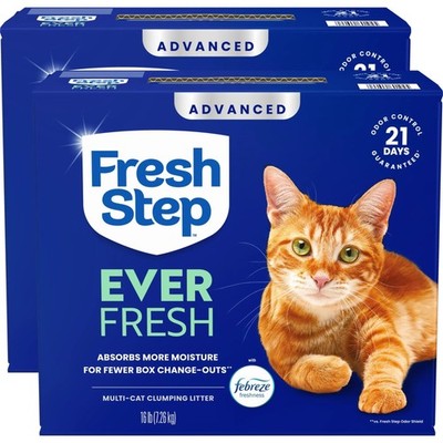 Fresh Step Advanced Ever Multi 32 lb, Gray Granules with Blue Speckles