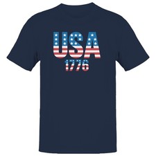 USA 1776 Patriotic American Flag Men's T-shirt