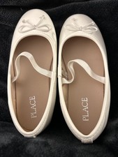 The Children's Place Toddler's Bow Ballet Flats White US:10 EU:27.5