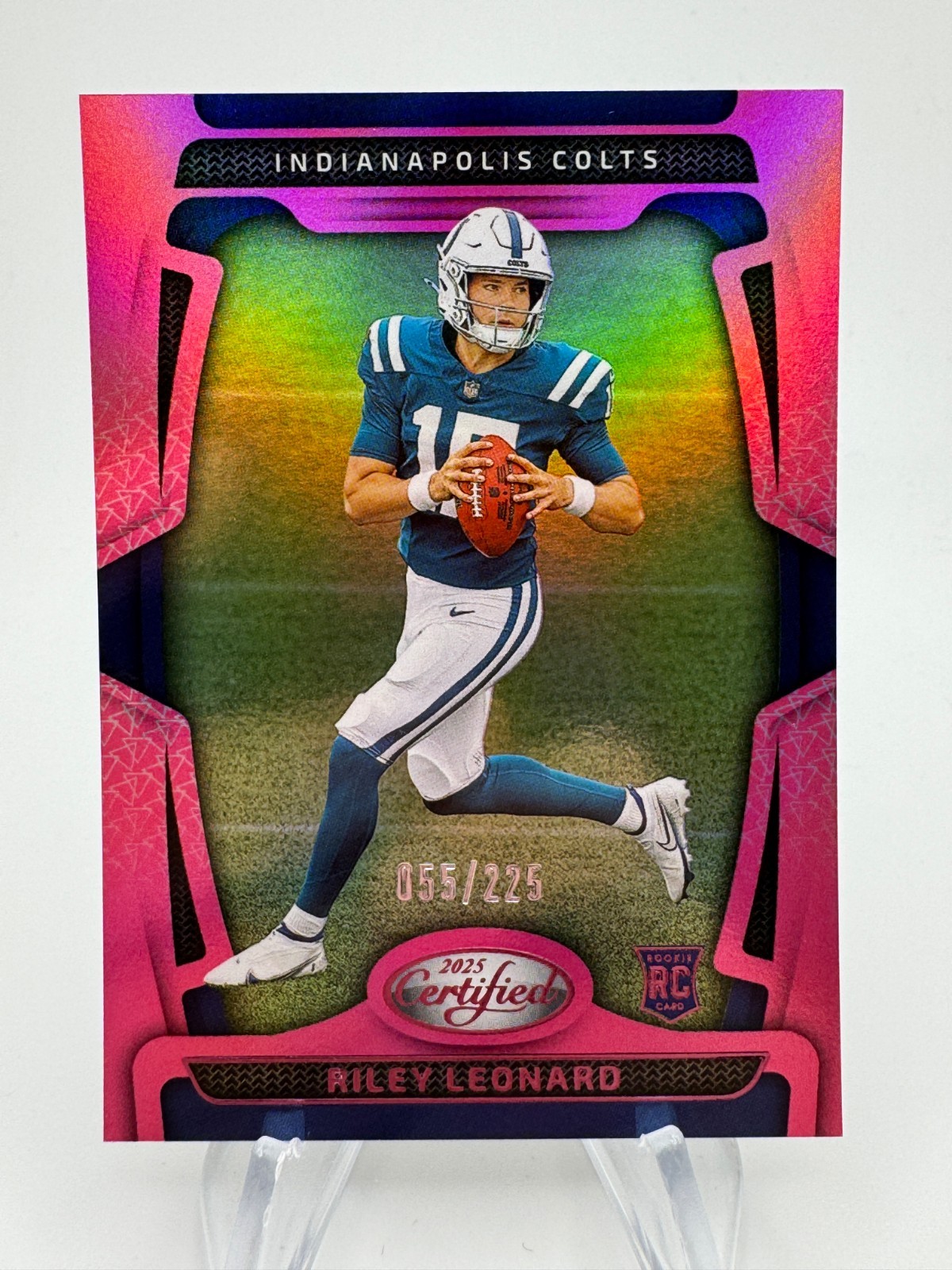 2025 Certified RILEY LEONARD Rookie Mirror Pink /225 #137 Indianapolis Colts