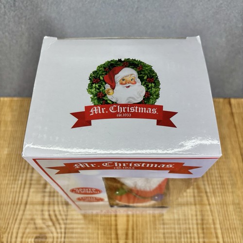 NEU Mr. Christmas Leiter klettern Santa Tischplatte 17" musikalisch animiert funktioniert - Bild 16 von 17
