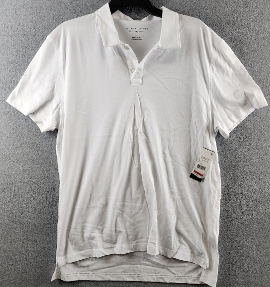 The Mens Store at Bloomingdales Supima Cotton Polo Mens Large White 7690₽