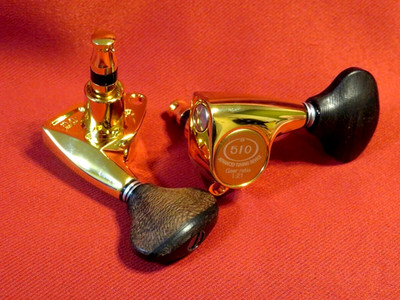 GOTOH SGV510Z-ZL5 Gold Gitarre Stimmwirbel L3 + R3 Premium Holz Knopf Japan