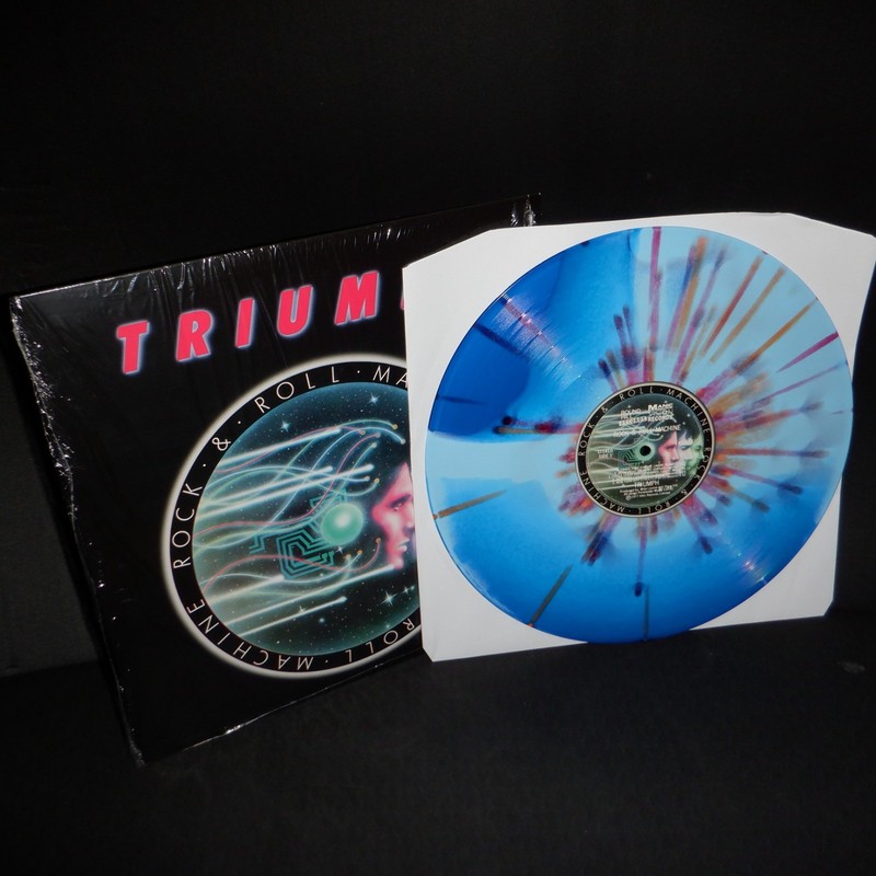 TRIUMPH vinyl LP Rock & Roll Machine 2022 Round Hill BLUE Marble Ltd. Edition