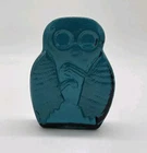 Blenko Glass Cryptid 2423C - Mothman - Cerulean