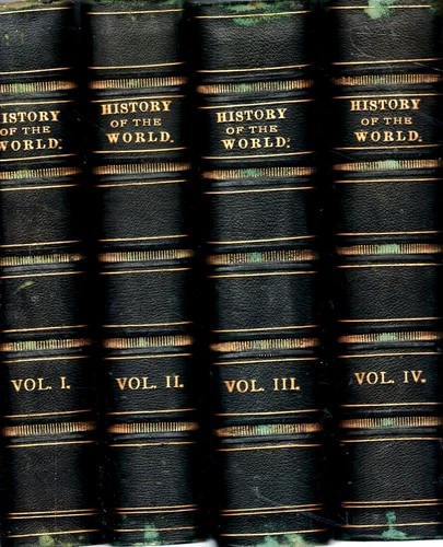 VERY RARE 1881 FINE LEATHER HISTORY WORLD CIVIL WAR ALEXANDER ANCIENT ROME CHINA