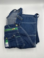 LIBERTY Bib Overalls Men  s 40x32 Blue Denim Carpenter Pockets Farmer Pre-owned
