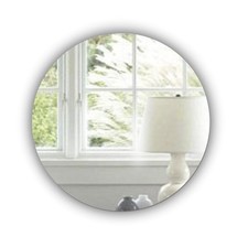 Image of Round Acrylic Wall Mirror 20cm Frameless Circle Mirror Tile Shatterproof Safety