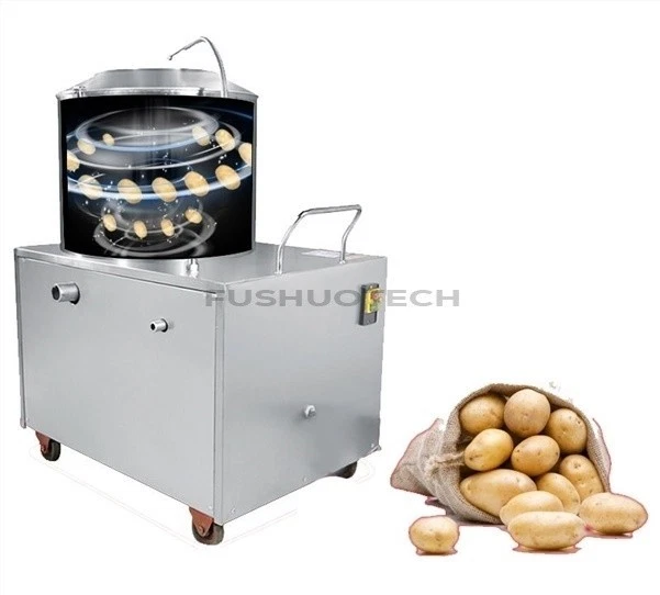 220V Automatic Sweet Potato Scrub Commercial Potato Peeler Cleaning Machine NV