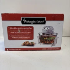 Magic Chef Countertop 3 Gallon Glass Bowl Convection Oven EWGC12W3 NOB