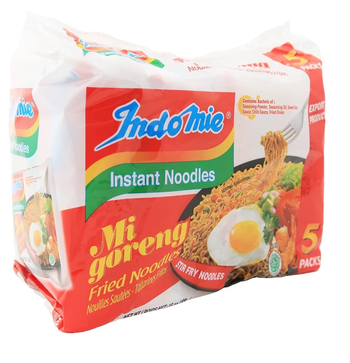 Indomie Mi Goreng Instant Stir Fry Noodles, Halal Certified, Original Flavor (Pa