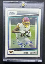 2022 panini score football dyami brown signatures autograph card #252