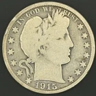 1915-P Barber Silver Half Dollar VG/FINE RARE DATE Key Date