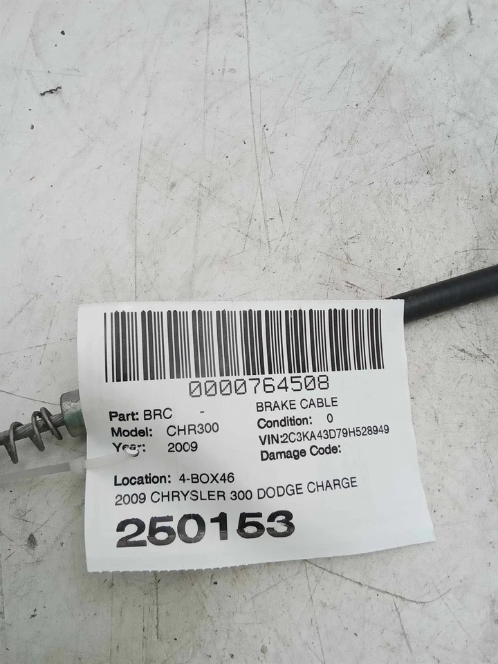 Chrysler 300 Dodge Charger 2009 cable de freno de estacionamiento trasero usado OEM Foto 2 de 4