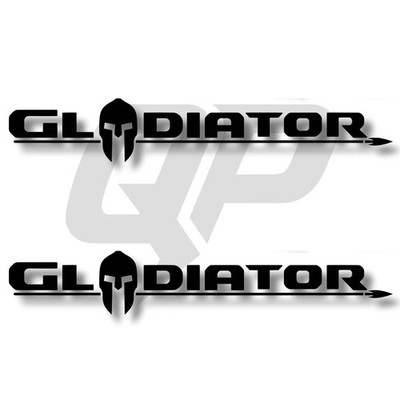 Aftermarket  Jeep Gladiator Spartan Helmet Decals - Vinyl Graphics (Set of 2)
