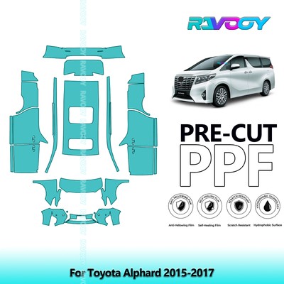 PreCut Paint Protection Film PPF For Toyota Alphard 2015-2017