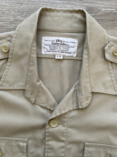Unisex TILLEY ENDURABLES SAFARI FISHING Jacket Coat Give 'Em Hell Khaki LARGE - Picture 3 of 9