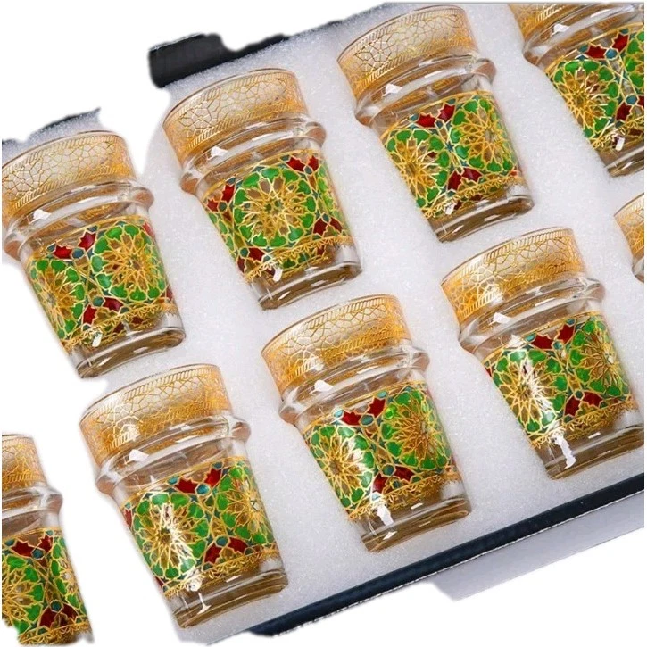 Juego de 12 tazas de té marroquíes hechas a mano 130 ml Foto 2 de 4