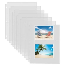 30 Pack Photo Sleeves for 3 Ring Binder - (4x6, 4x6 inch 2 pocket, Clear