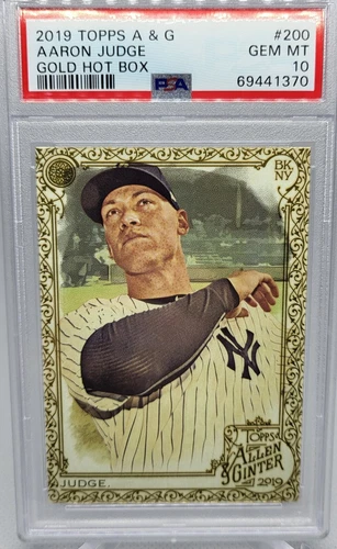 2019 TOPPS ALLEN & GINTER #200 Aaron Judge  GOLD HOT BOX PSA 10  LOW POP 6 RARE