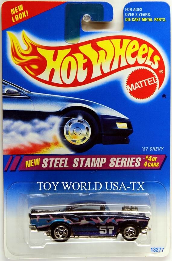 1995 Hot Wheels Steel Stamp Series 57 Chevy with 5-Spoke Wheels