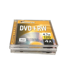 New MEMOREX 4.7GB DVD RW Blank Media Discs - 120 Minutes New/Sealed - Lot Of 4