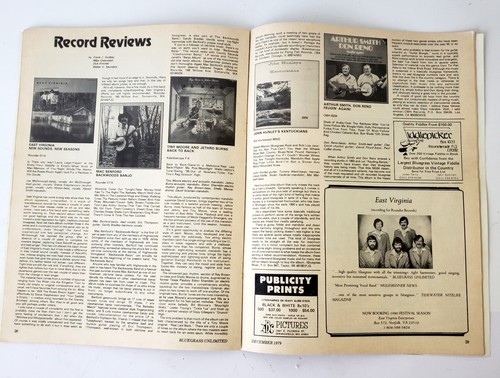 VTG 1979 Bluegrass Unlimited Talent Directory. Featuring. Asa Martin & much more - Picture 10 of 20